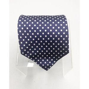 New Ralph Lauren Hand Finished Silk Polka Dot Tie